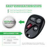 Lots of 5 Car Remote Fob Replacement for MYT3X6898B 15051014 fits 2002 2003 2004 2005 2006 2007 GMC Envoy 4 Button